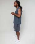 MIDNIGHT BLUE SLEEVELESS TEE