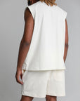 BONE SLEEVELESS TEE